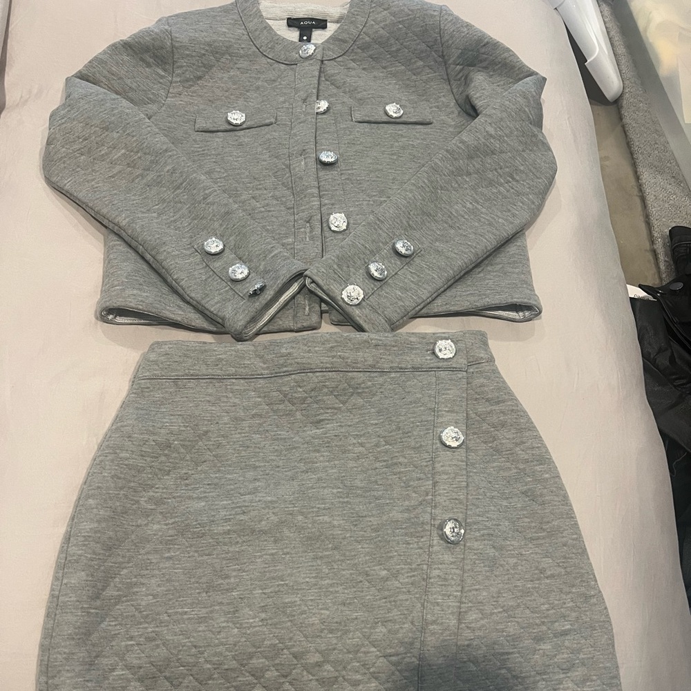 Gray skirt set- Aqua Bloomingdales XS